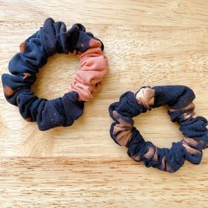 Handmade Bleached Hair Scrunchies, set of 2